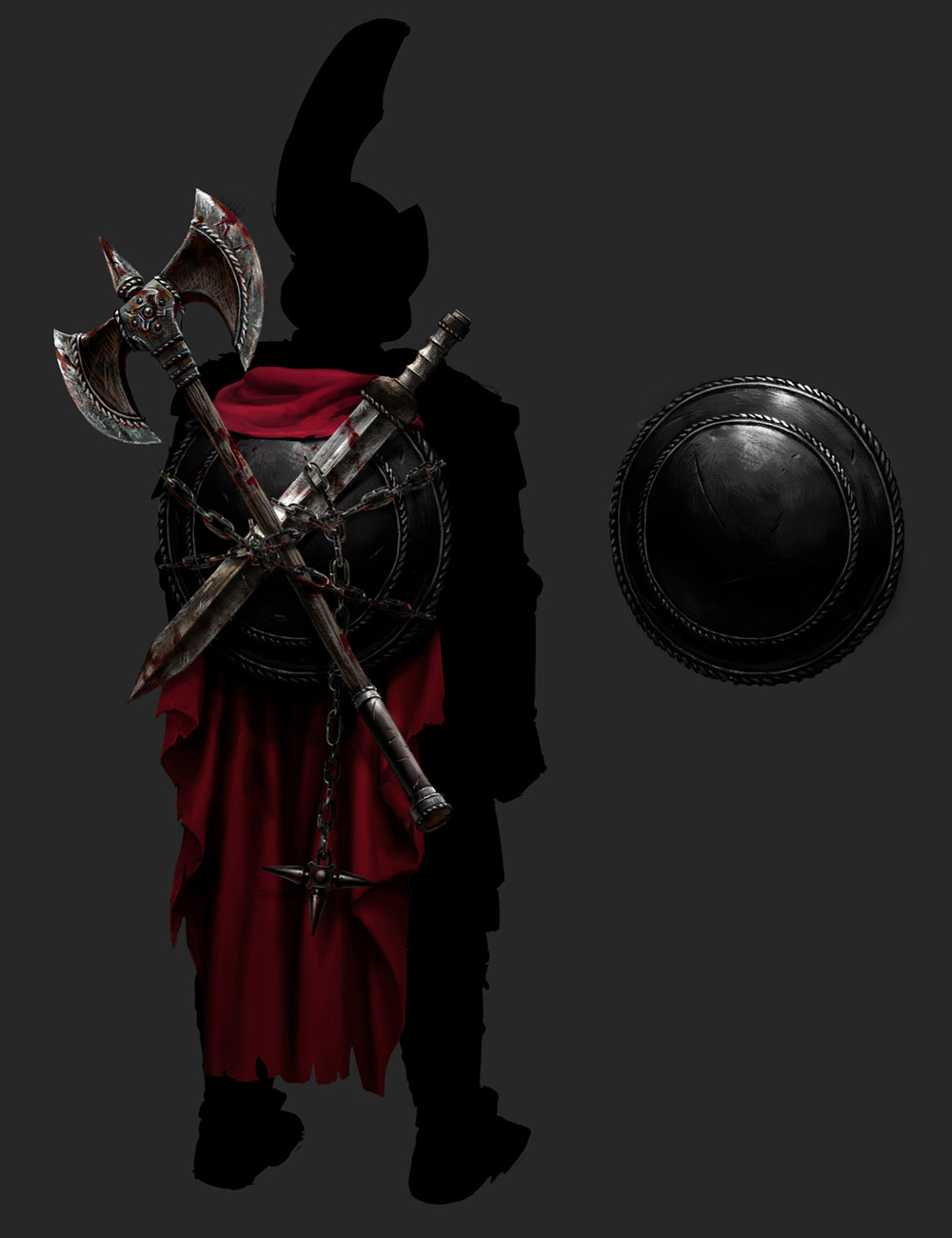 Gladiator Armor Backside Art from Path of Exile