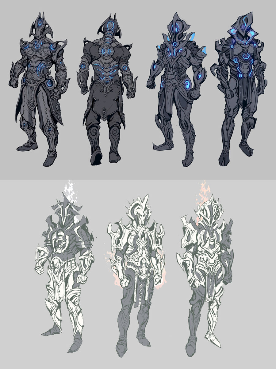 Polaris Armor Sketches from Path of Exile