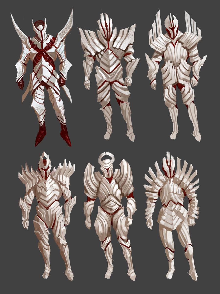 Pure Light Armor Sketches from Path of Exile