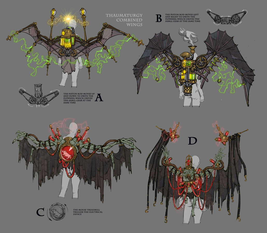 Thaumaturgy Wing Sketch from Path of Exile