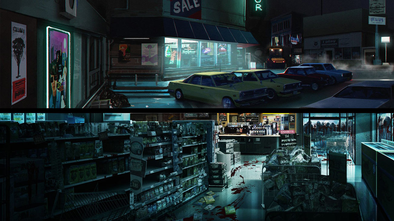 Convenience Store Art from Resident Evil 3 (2020)