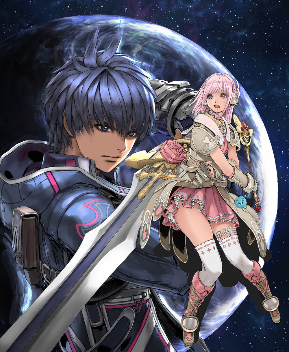 Fidel and Miki Illustration from Star Ocean: Integrity and Faithlessness