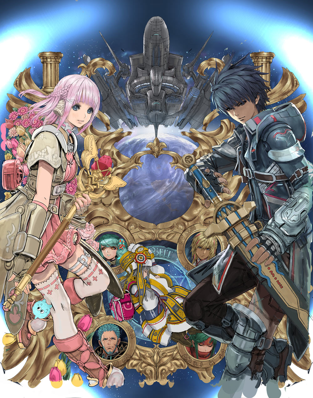 Miki and Fidel Illustration from Star Ocean: Integrity and Faithlessness