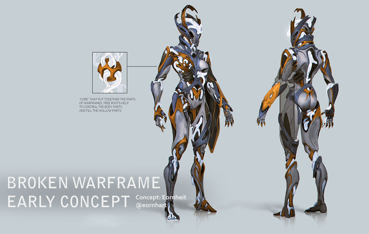 Broken Warframe Early Concept Art from Warframe