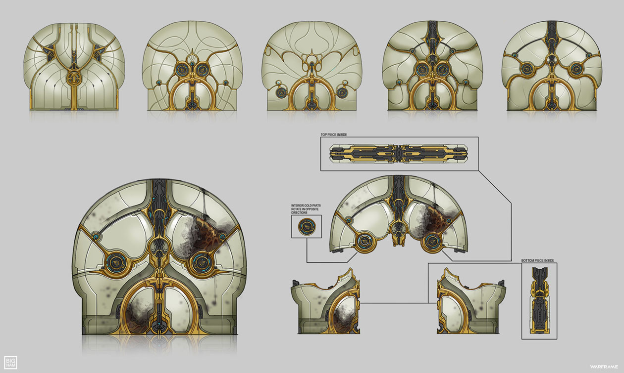 Cetus City Gates Design from Warframe