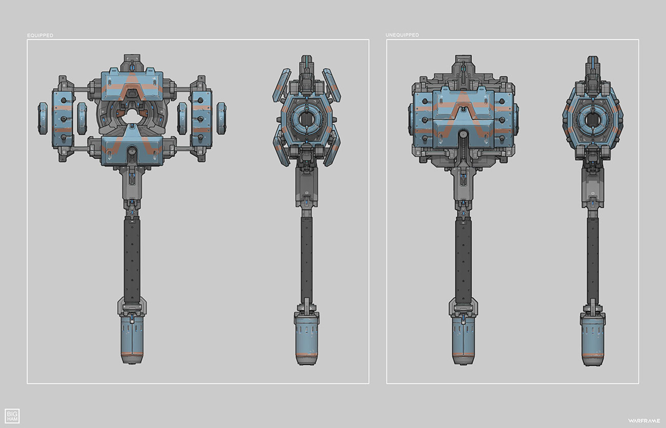 Corpus Arca Titron Hammer Concept Art from Warframe