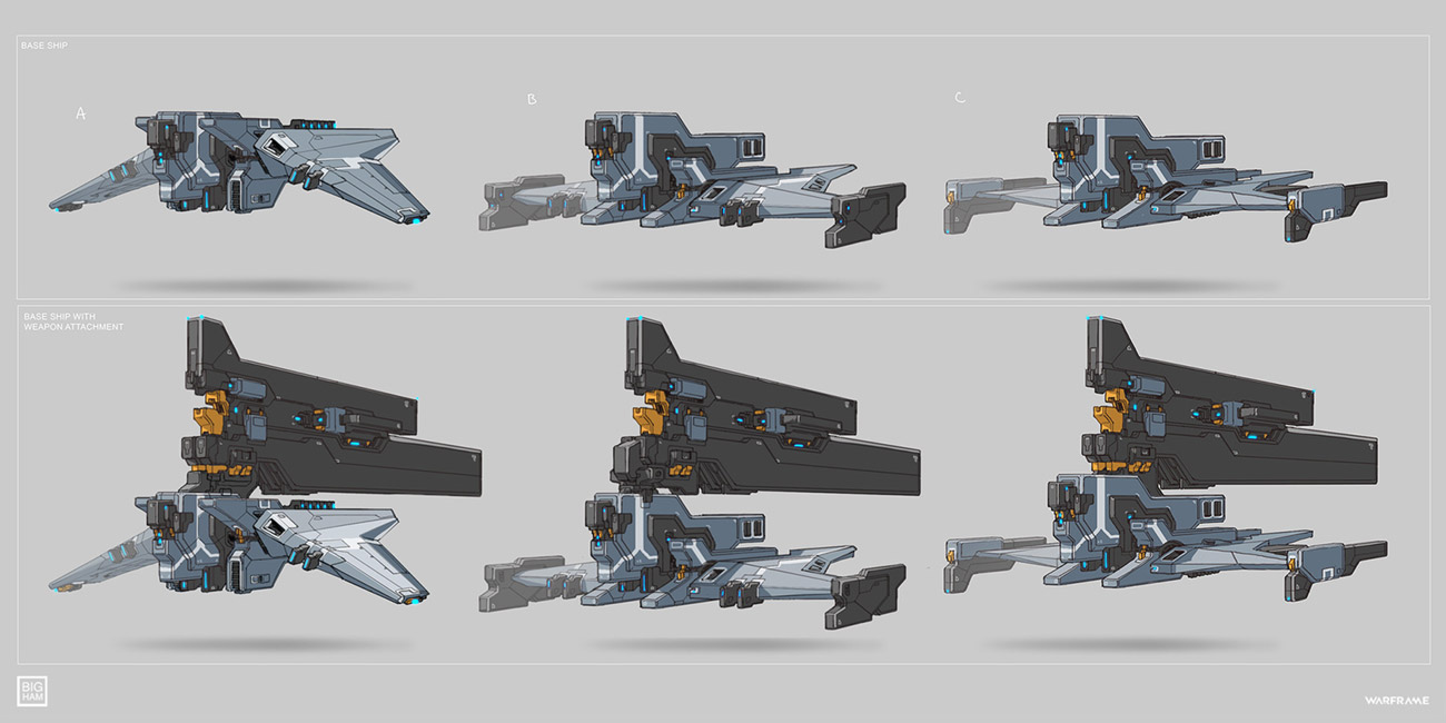 Corpus Fighter Variations Artwork from Warframe