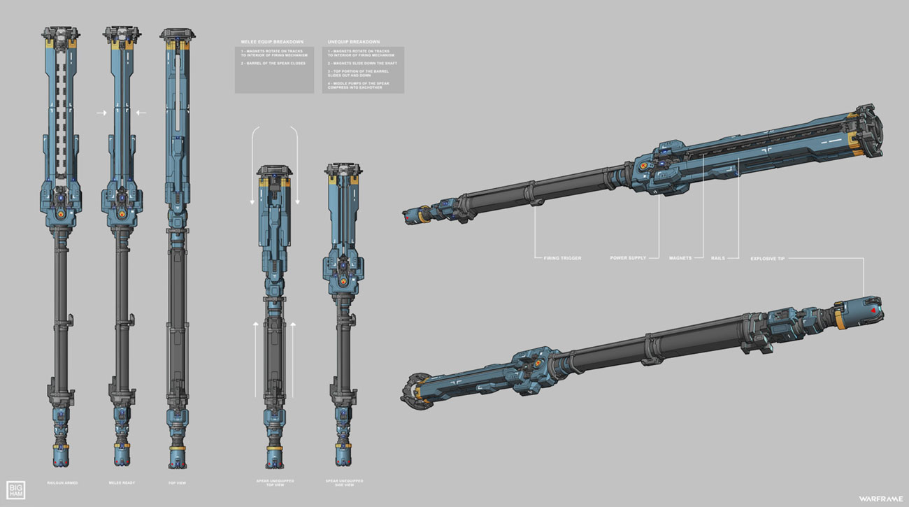 Corpus Spear Gun Art from Warframe