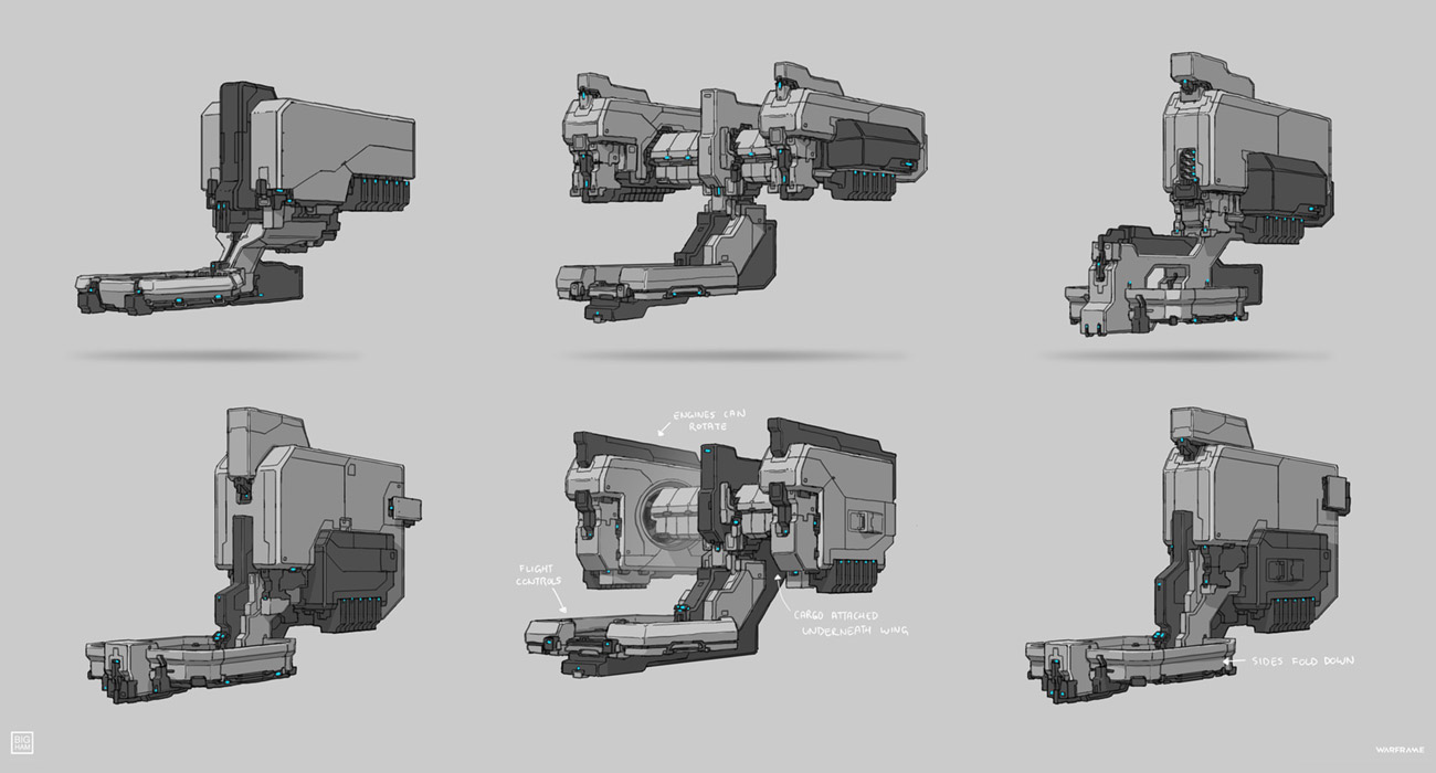 Corpus Troop Transport Art from Warframe