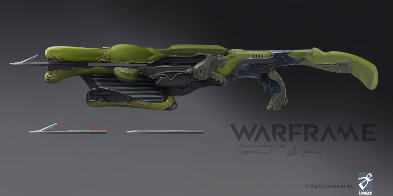 Grineer Harpoon Gun Art from Warframe