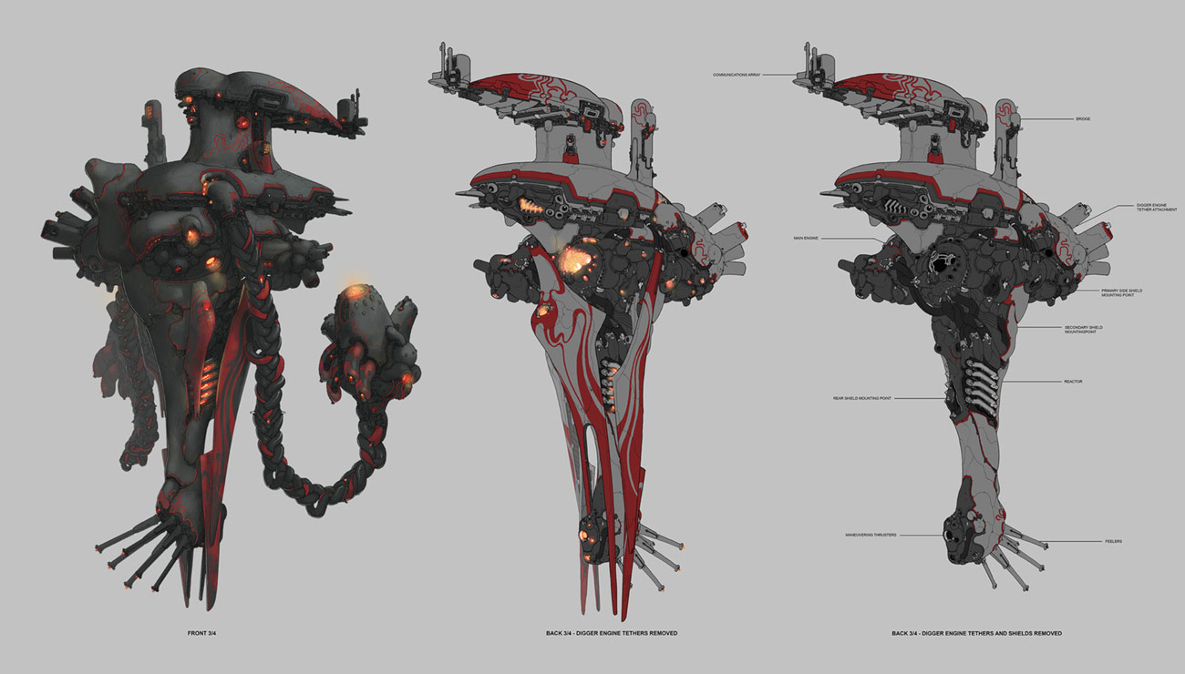 Grineer Queen Ship Concept Art from Warframe