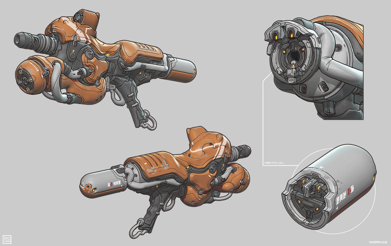 Grineer Uzi Art from Warframe