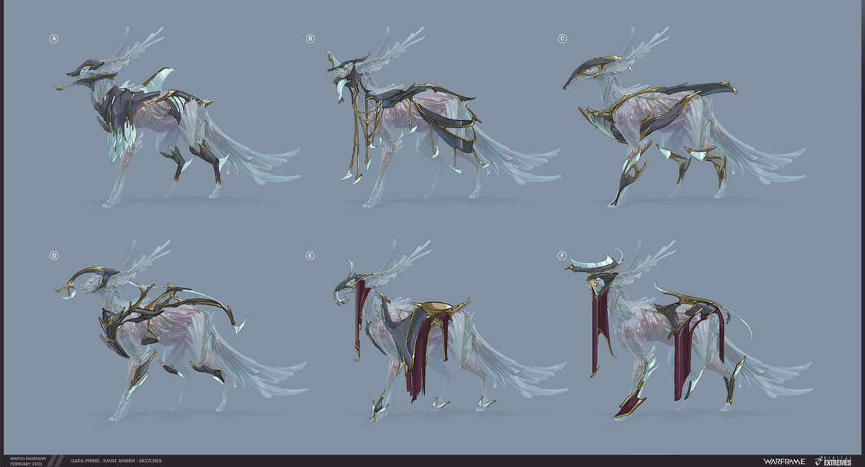 Kavat Castellan Prime Sketches from Warframe