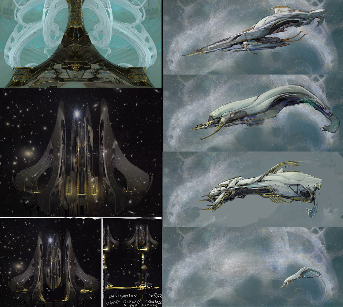 Orokin Spaceship Designs from Warframe