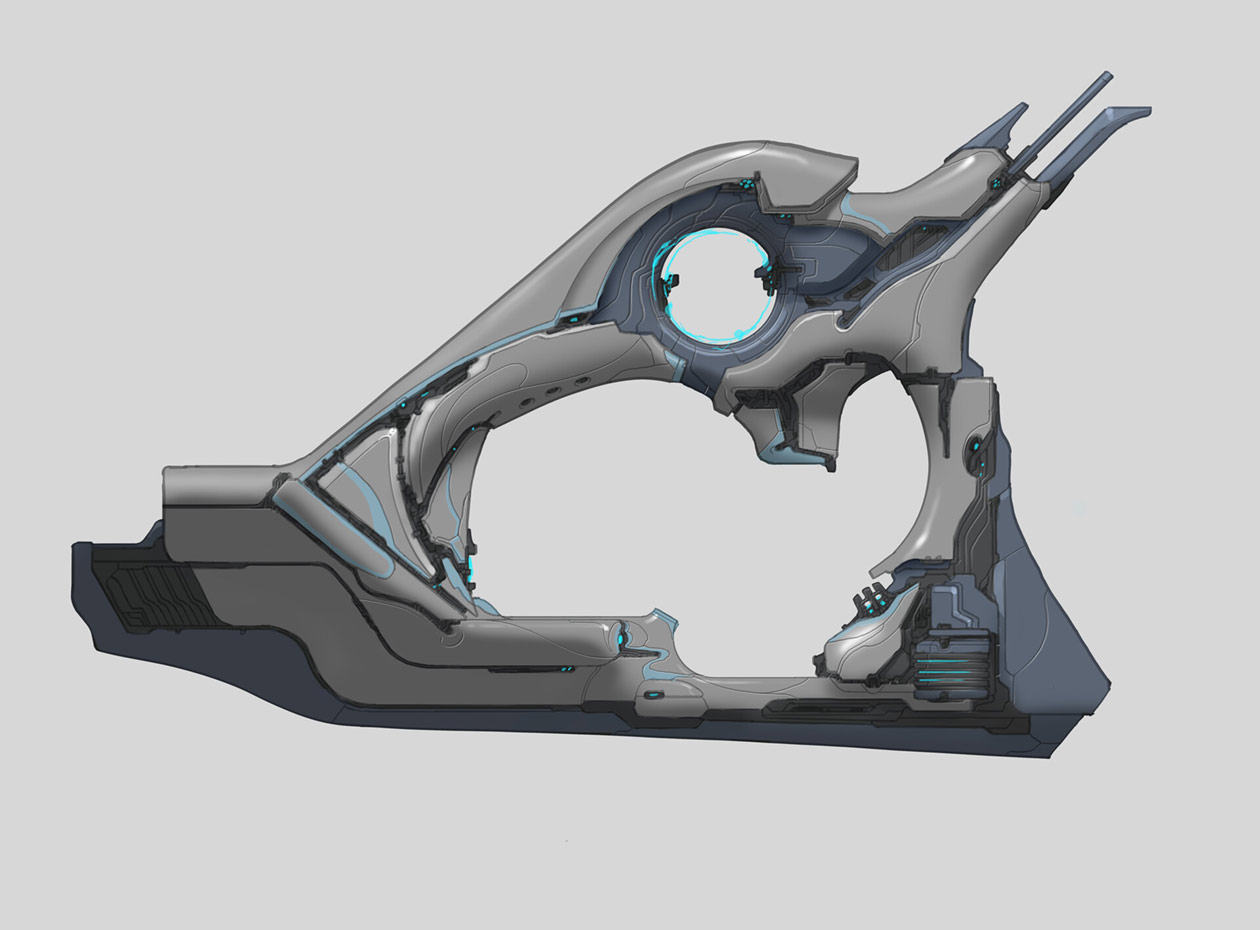 Railjack Engine Room Solar Rail Siphon Art from Warframe