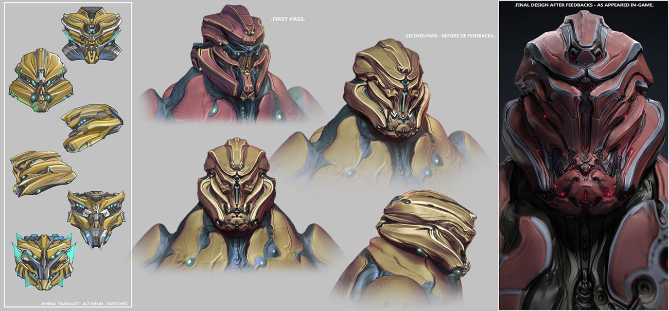 Rhino Warlust Skin Art from Warframe