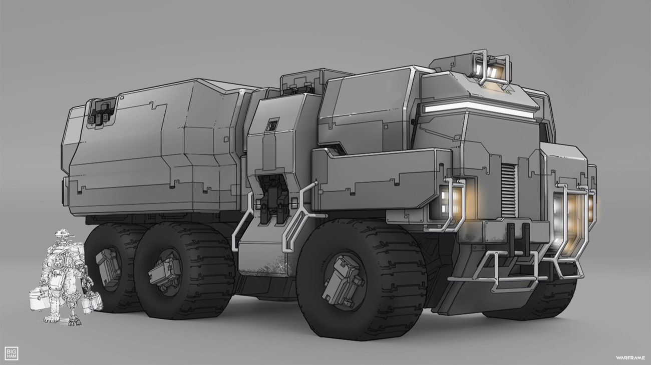 Solaris Medium Truck Art from Warframe