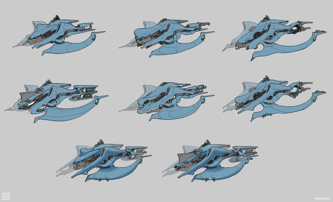 Tenno Liset Sketches from Warframe