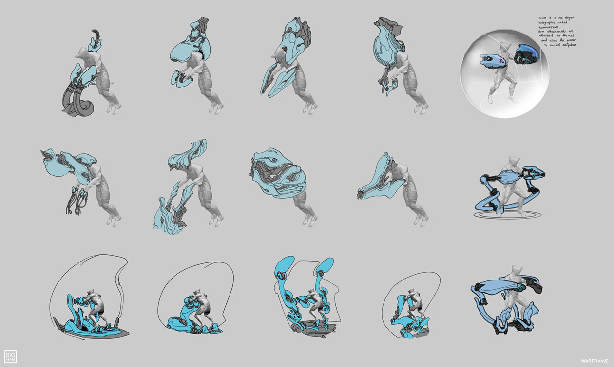 Tenno Railjack Turret Controls Art from Warframe