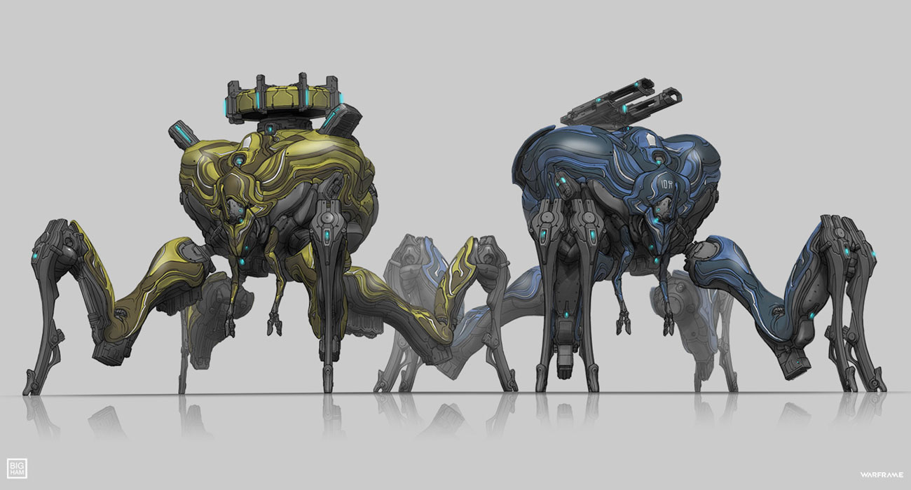 Wraith and Camper Arachnoids Art from Warframe