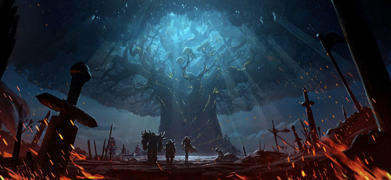 Approach to Teldrassil Art from World of Warcraft: Battle for Azeroth
