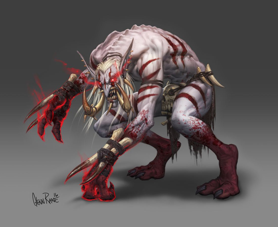Blood Troll Art from World of Warcraft: Battle for Azeroth