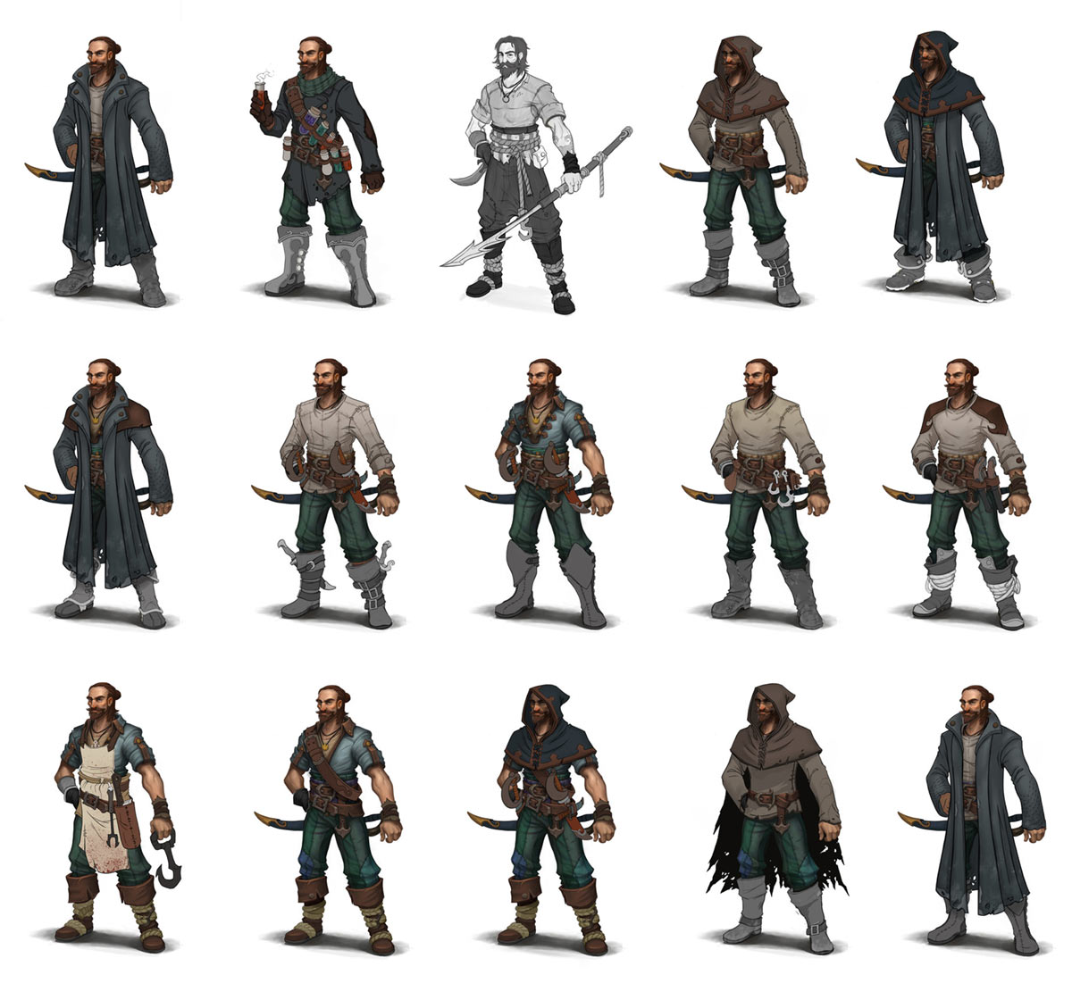 Kul Tiran Commoner Variations Art from World of Warcraft: Battle for Azeroth