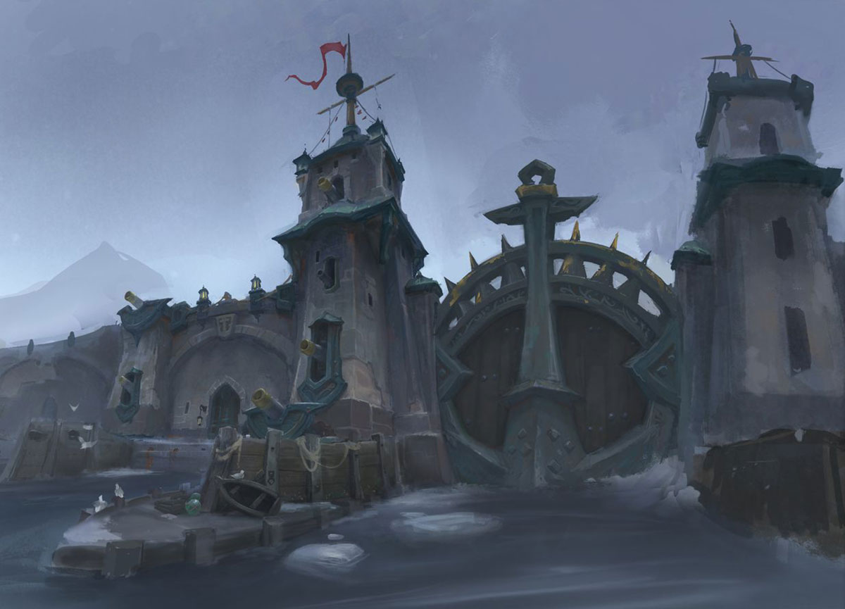 Kul Tiras Great Gate Art from World of Warcraft: Battle for Azeroth