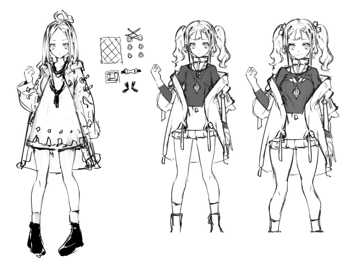 Patty Rough Sketches from Atelier Ryza 2: Lost Legends & the Secret Fairy