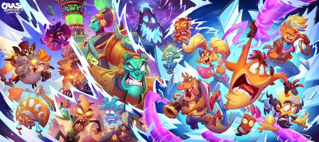 Art Book Cover from Crash Bandicoot 4: It's About Time