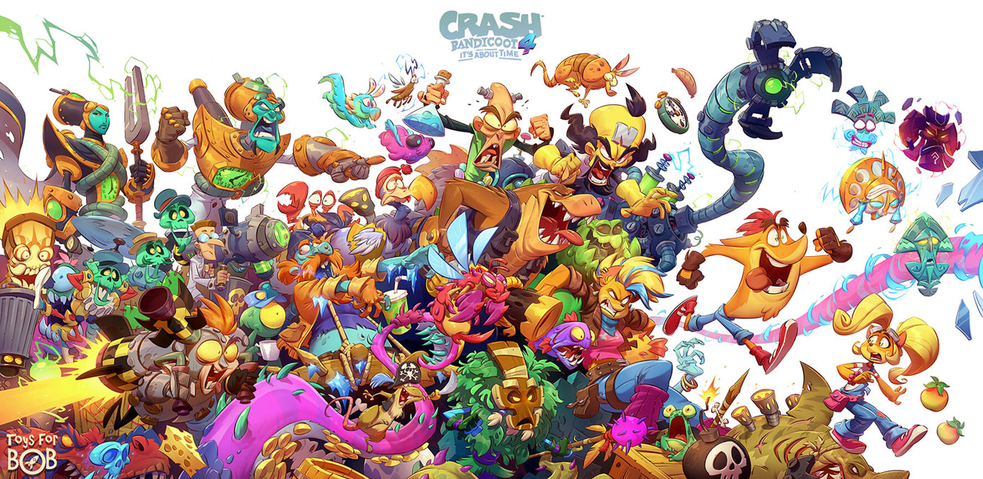 Art Book Inside Cover from Crash Bandicoot 4: It's About Time