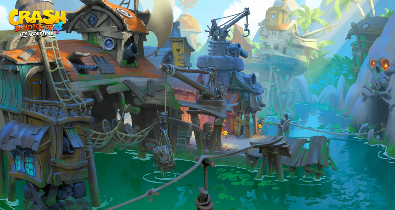 Booty Calls Pirate Hideout Art from Crash Bandicoot 4: It's About Time