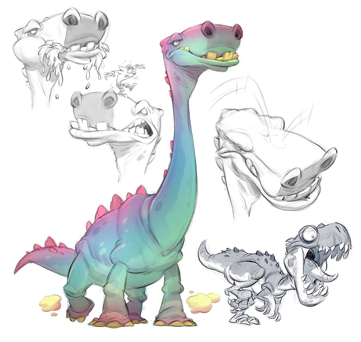 Brontosaurus Art from Crash Bandicoot 4: It's About Time