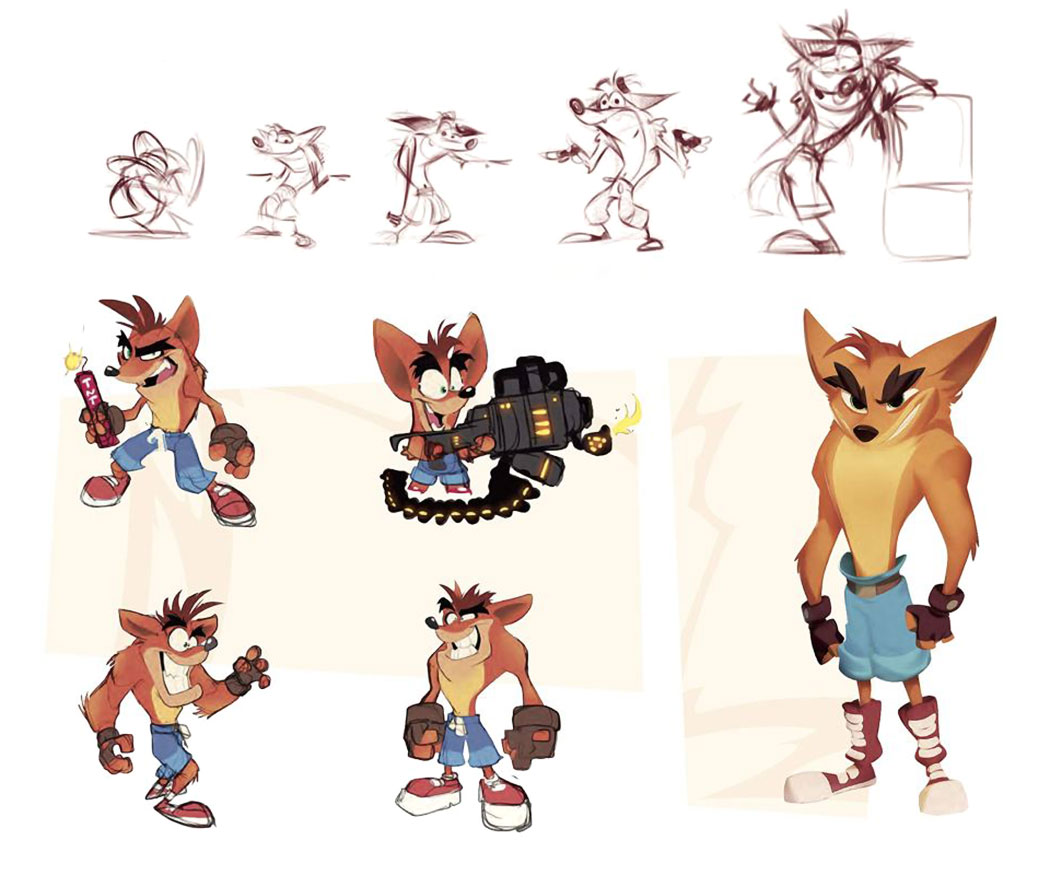 Crash Design Ideas Art from Crash Bandicoot 4: It's About Time