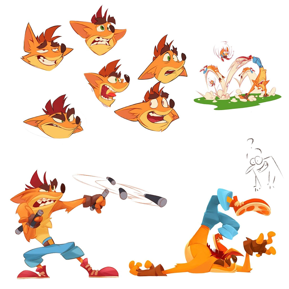 Crash Expressions Art from Crash Bandicoot 4: It's About Time