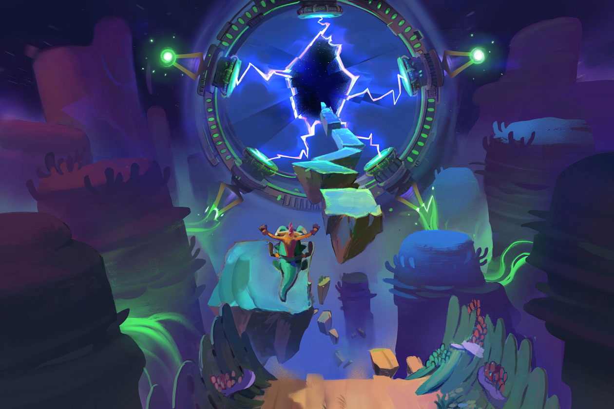 Crash Landed Retake Portal Art from Crash Bandicoot 4: It's About Time