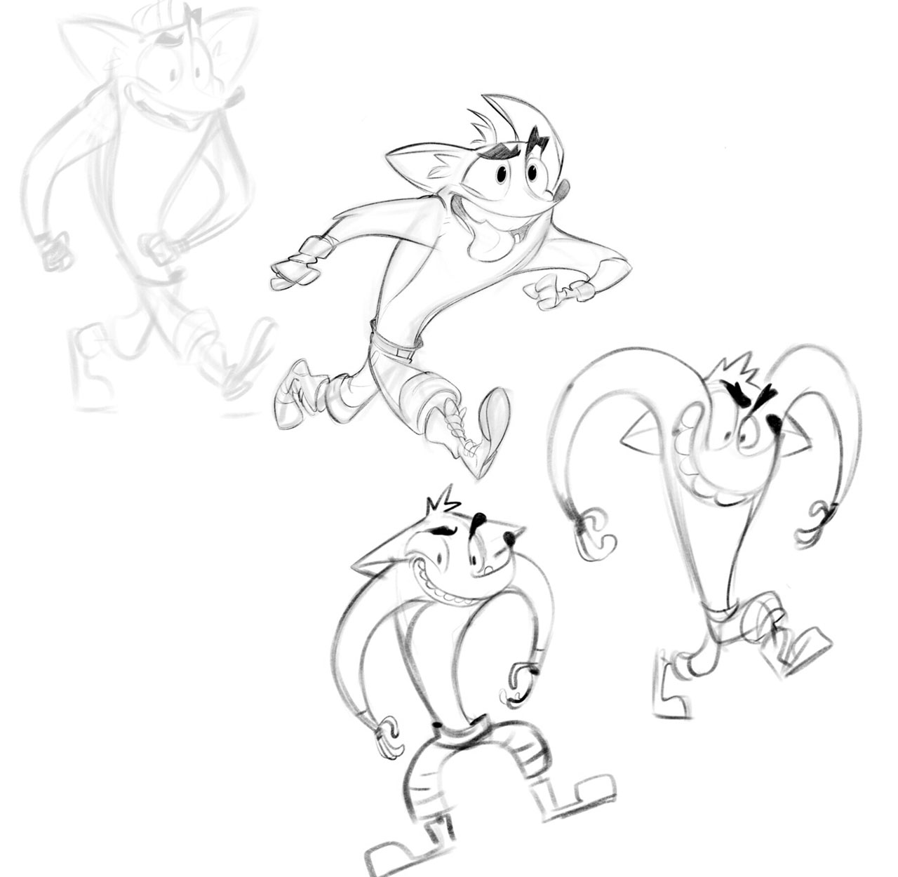 Crash Rough Sketches from Crash Bandicoot 4: It's About Time