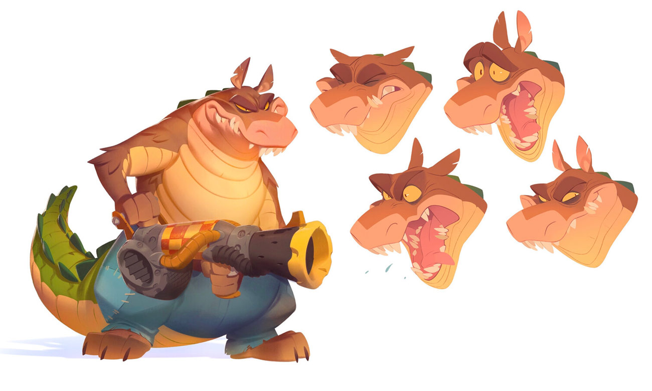 Dingodile Art from Crash Bandicoot 4: It's About Time