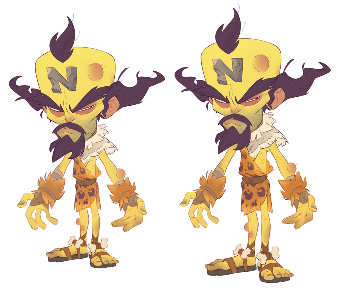 Doctor Neo Cortex Caveman Skin Art from Crash Bandicoot 4: It's About Time