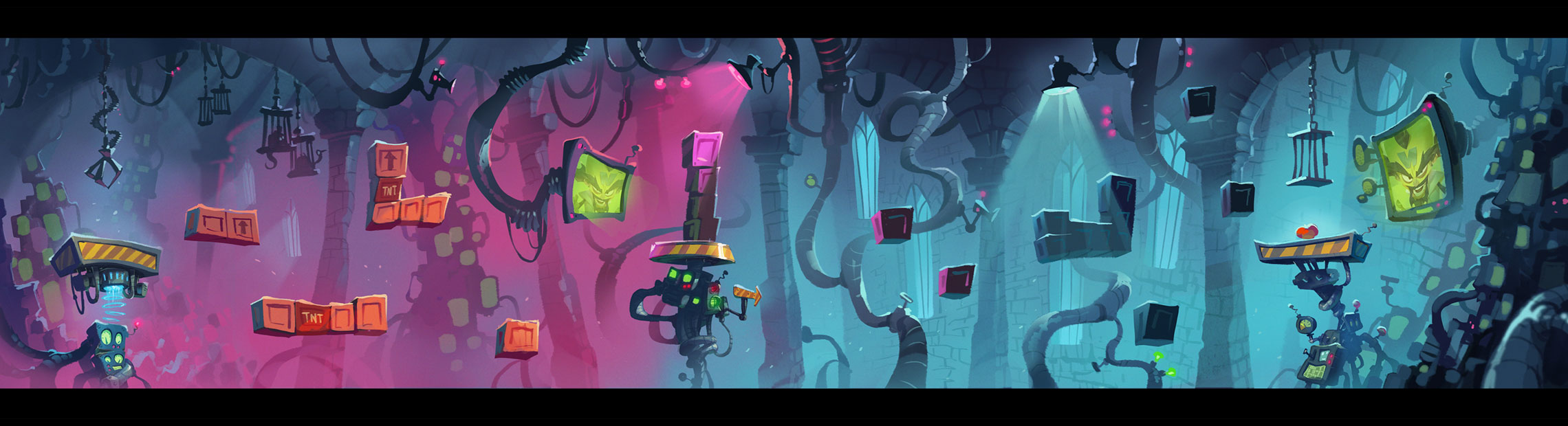 Flashback Panorama Art from Crash Bandicoot 4: It's About Time