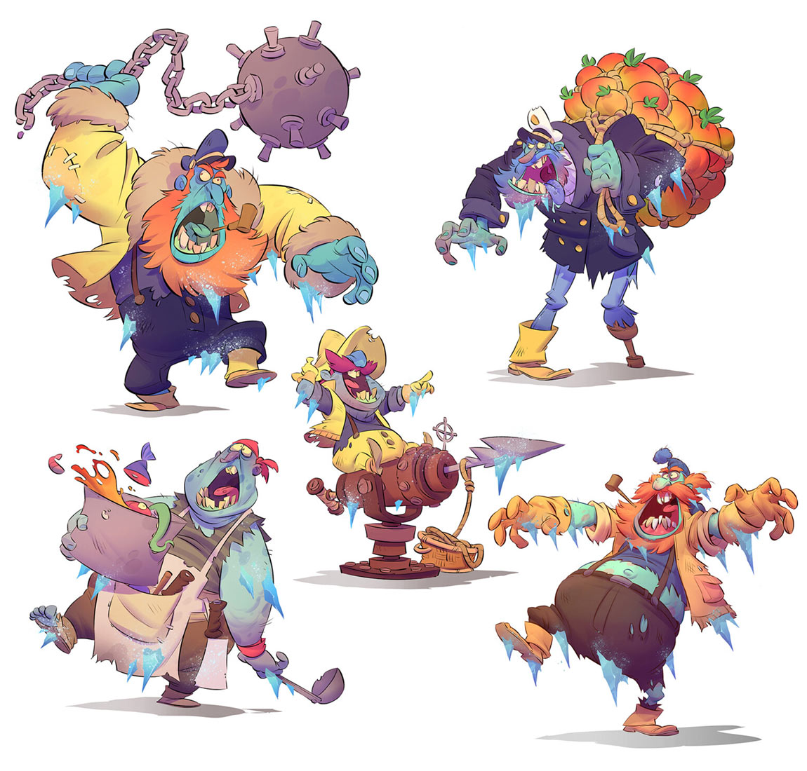 Frozen Lands Characters Art from Crash Bandicoot 4: It's About Time