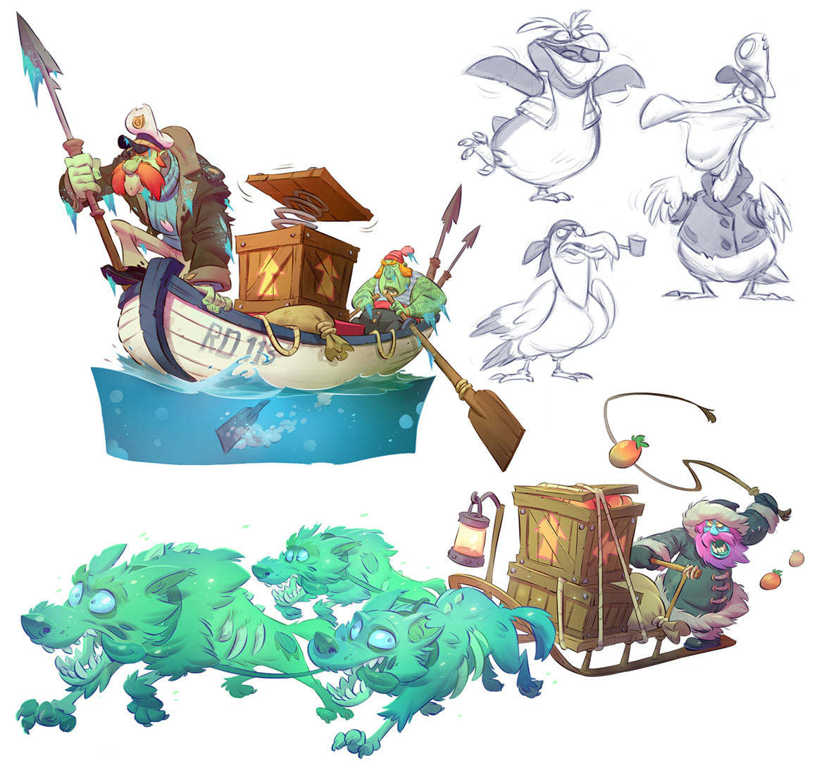 Frozen Lands Explorers Art from Crash Bandicoot 4: It's About Time