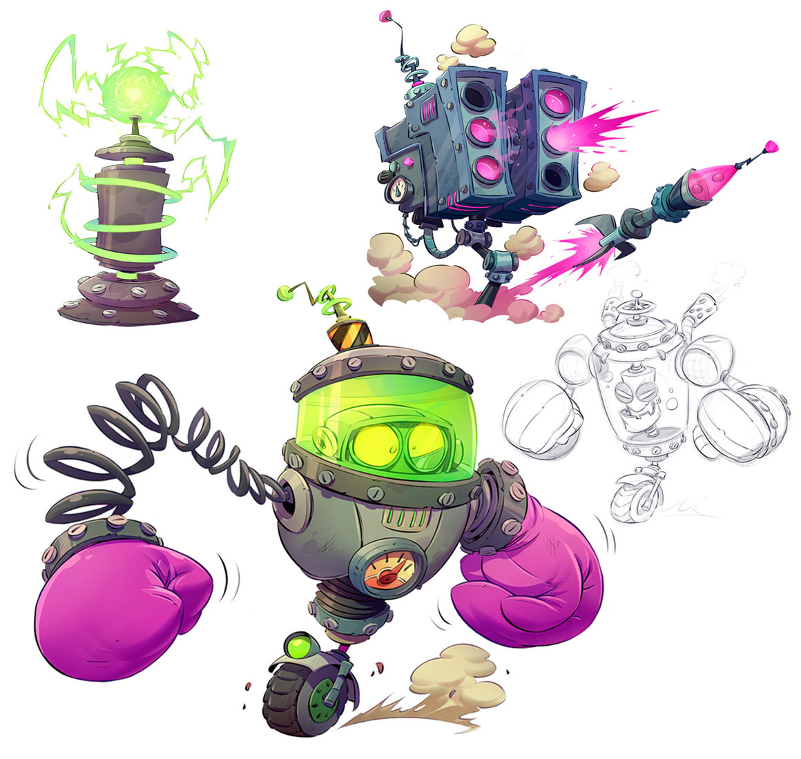 Frozen Lands Robot Art from Crash Bandicoot 4: It's About Time