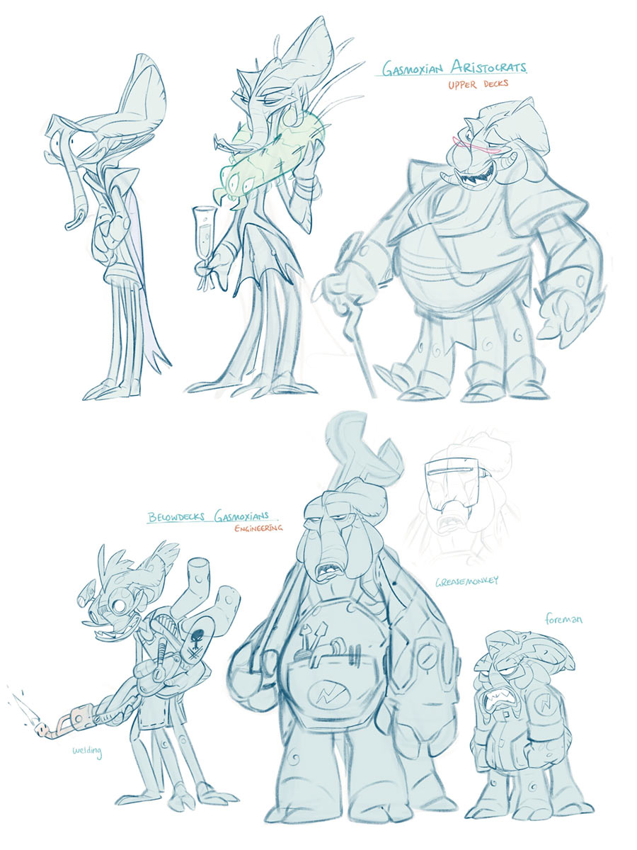 Gasmoxian Aristocrats Art from Crash Bandicoot 4: It's About Time