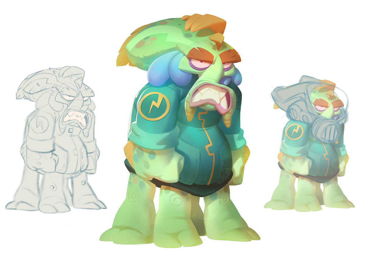 Grumpy Gasmoxian Art from Crash Bandicoot 4: It's About Time