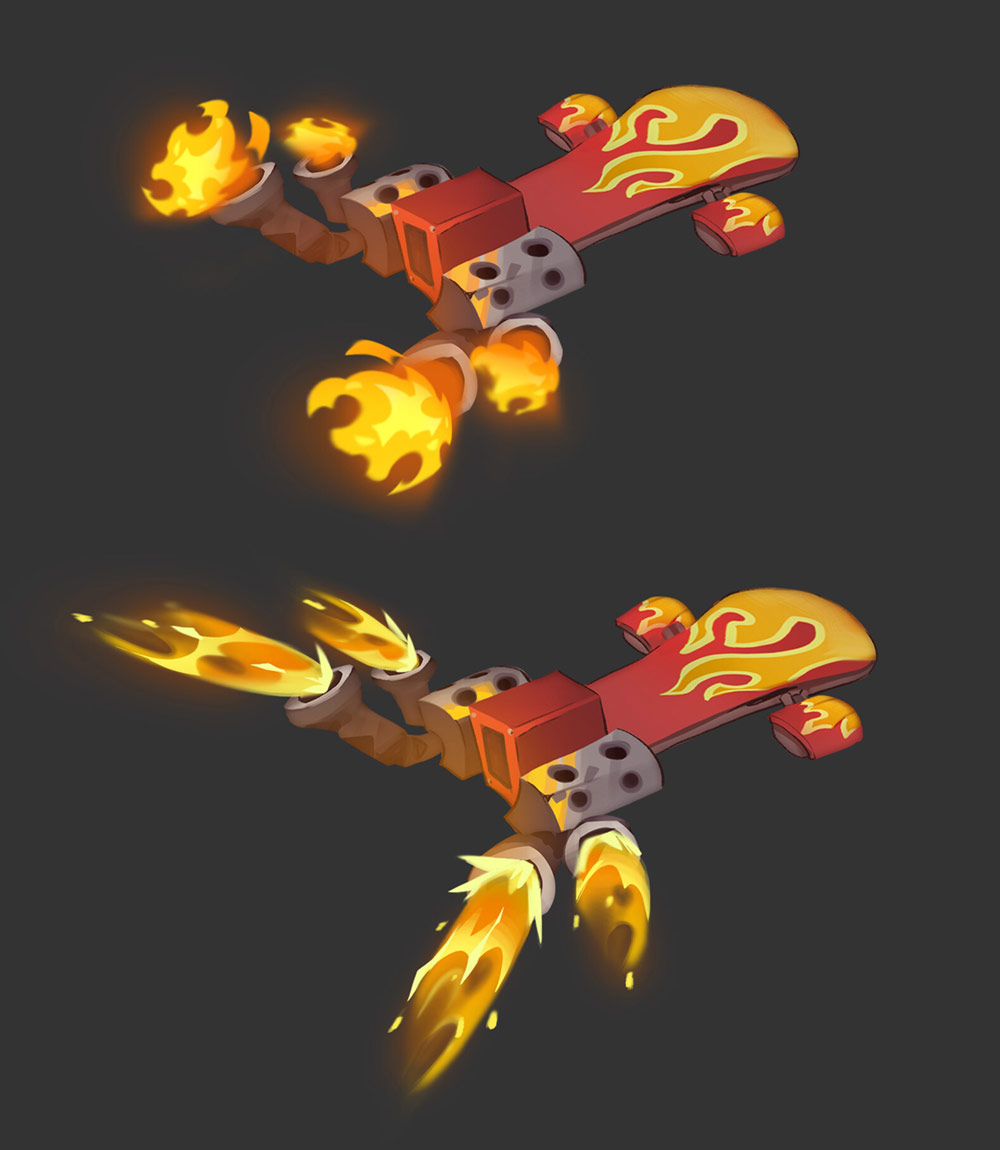 Jetboards Turbo FX Art from Crash Bandicoot 4: It's About Time
