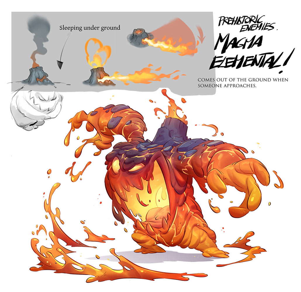 Magma Elemental Art from Crash Bandicoot 4: It's About Time