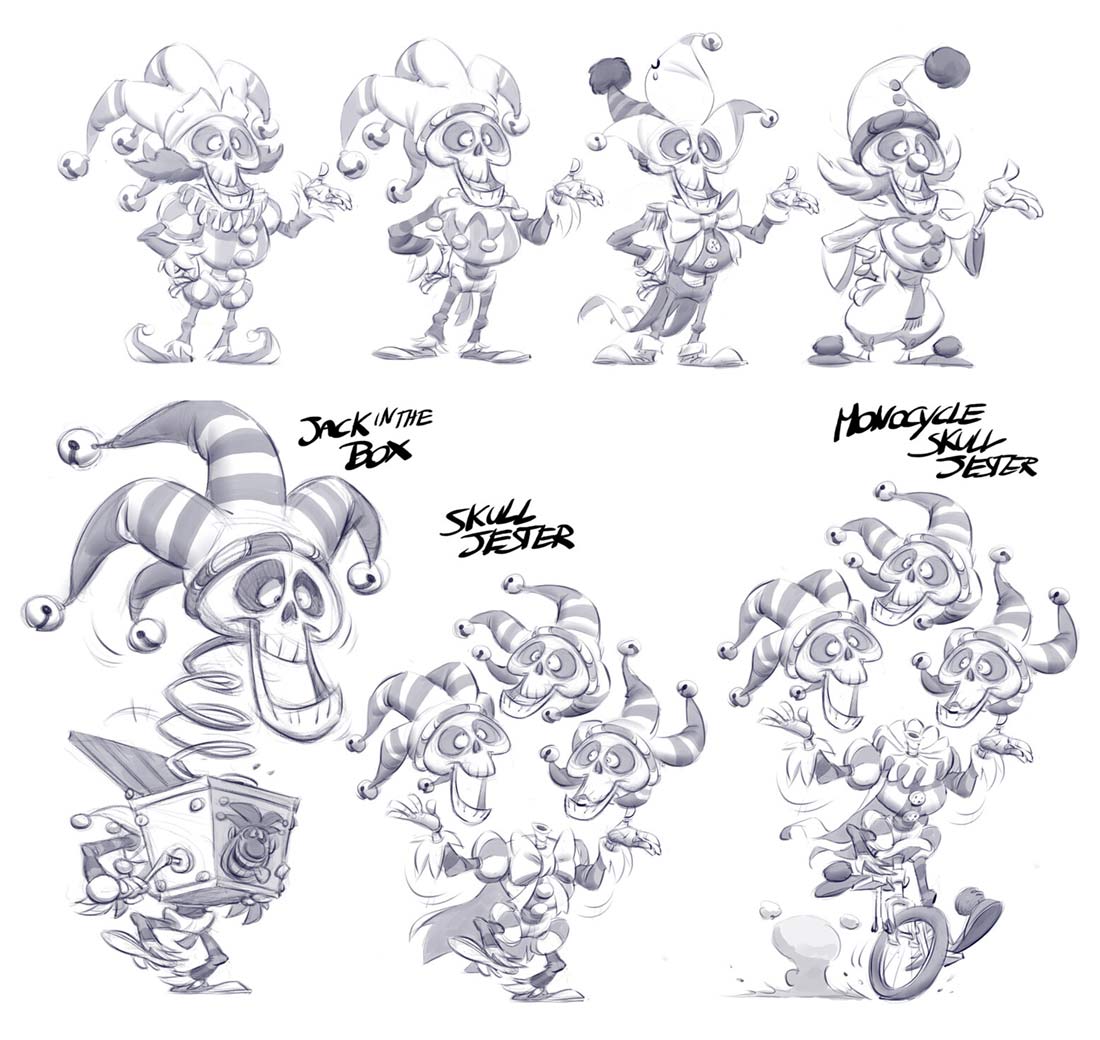 Mardi Gras Jester Art from Crash Bandicoot 4: It's About Time