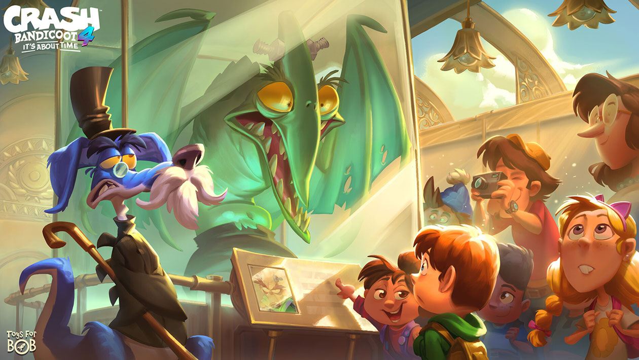 N. Brio and Ripper Roo Epilogue Art from Crash Bandicoot 4: It's About Time