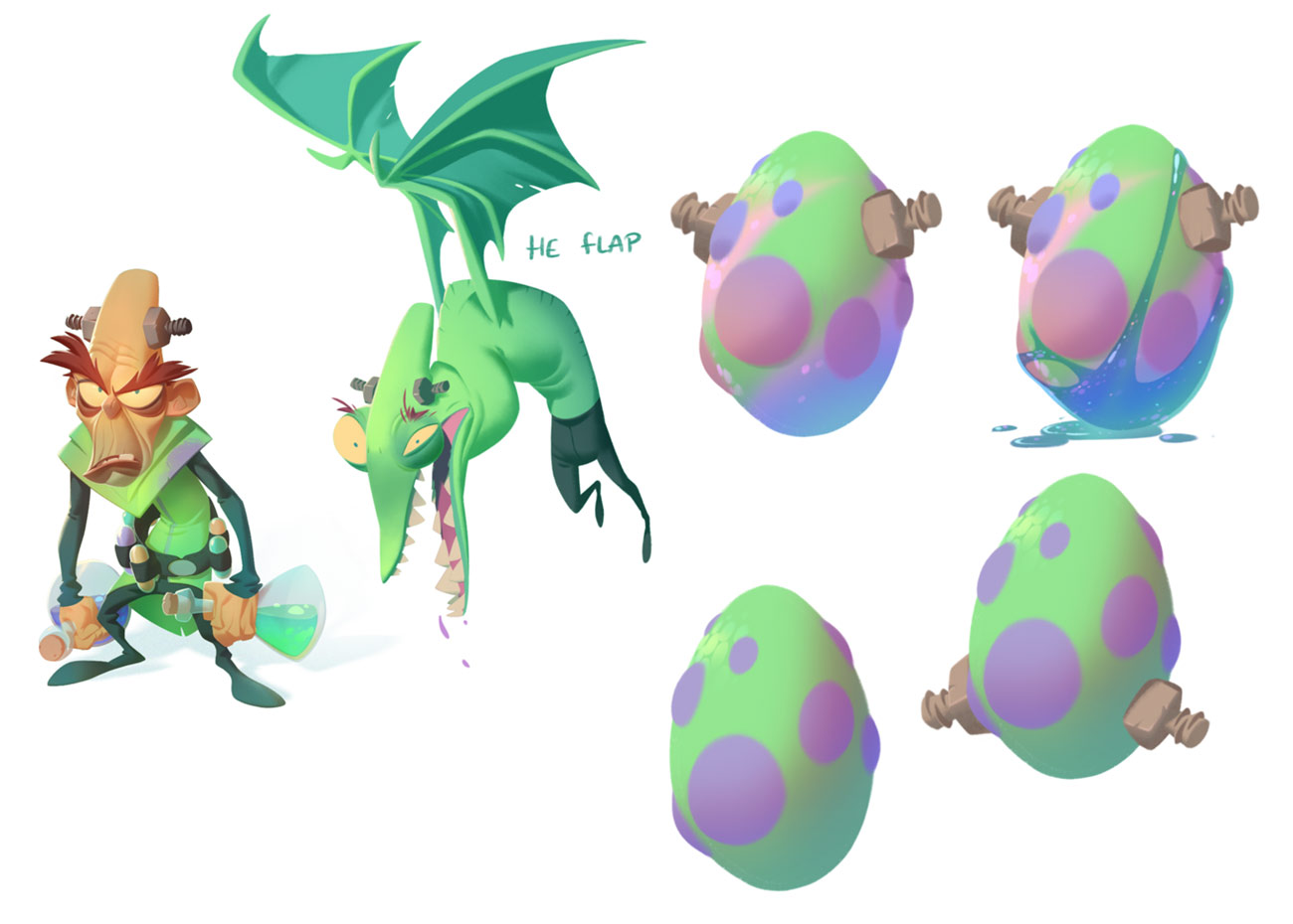 N. Brio Pterodactyl Art from Crash Bandicoot 4: It's About Time